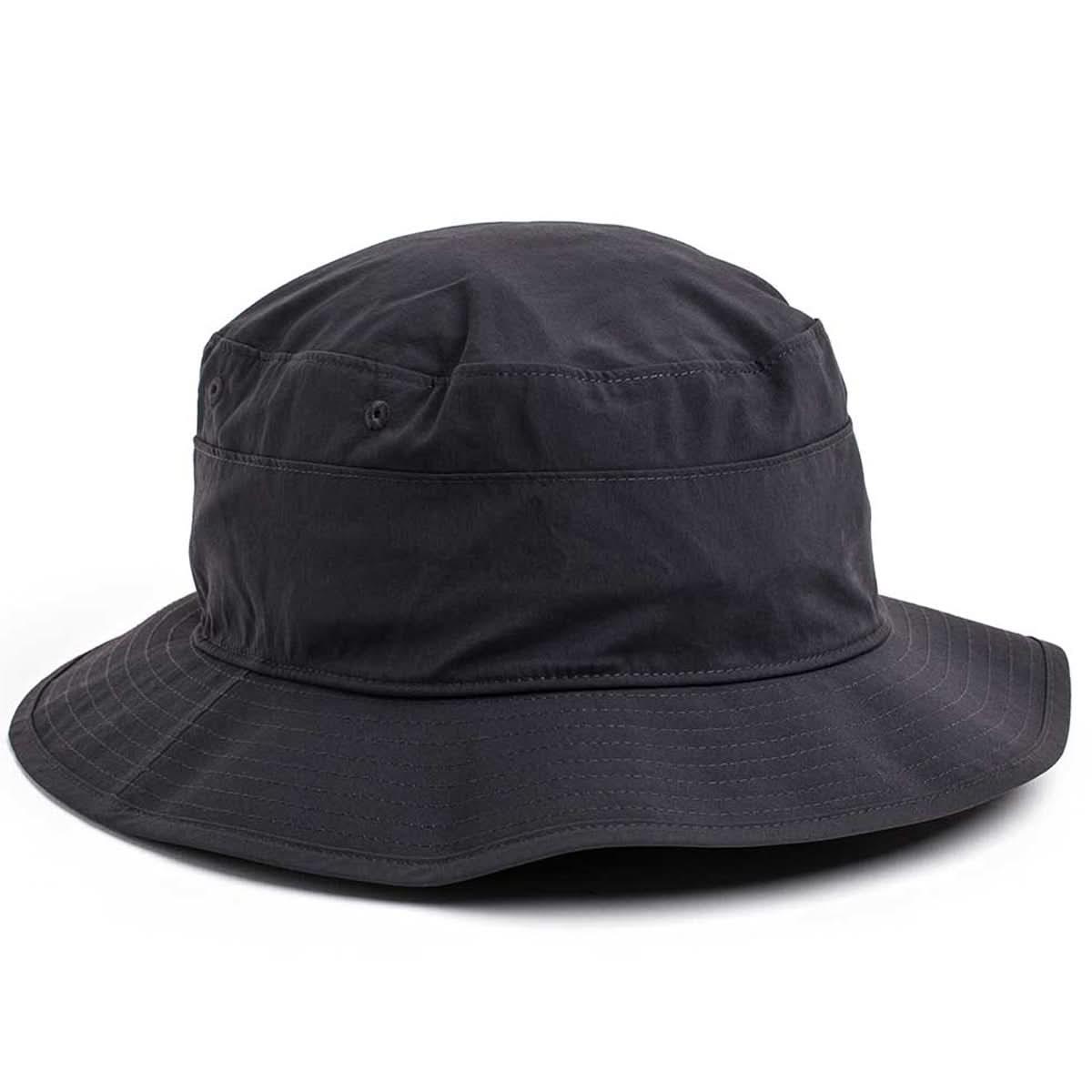 Black unbranded GORUCK Boonie Hat with wide brim, rugged outdoor rucking gear