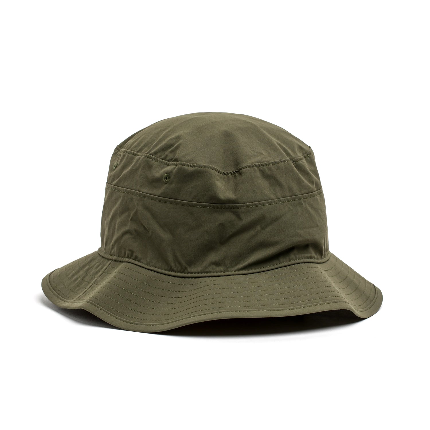 Ranger green tactical boonie hat with wide brim, shown on white background, GORUCK gear