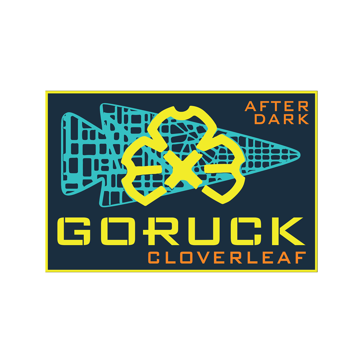 The 24 Hour Cloverleaf - Jax Beach Edition patch features arrow and clover motifs on a dark background, celebrating rucking and endurance events in Jacksonville Beach.