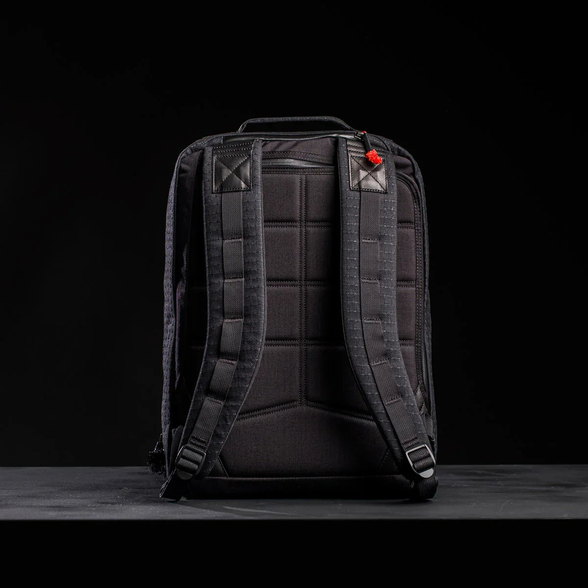 GORUCK GR2 26L Samurai 2.0 black rucksack showing padded straps and back panel