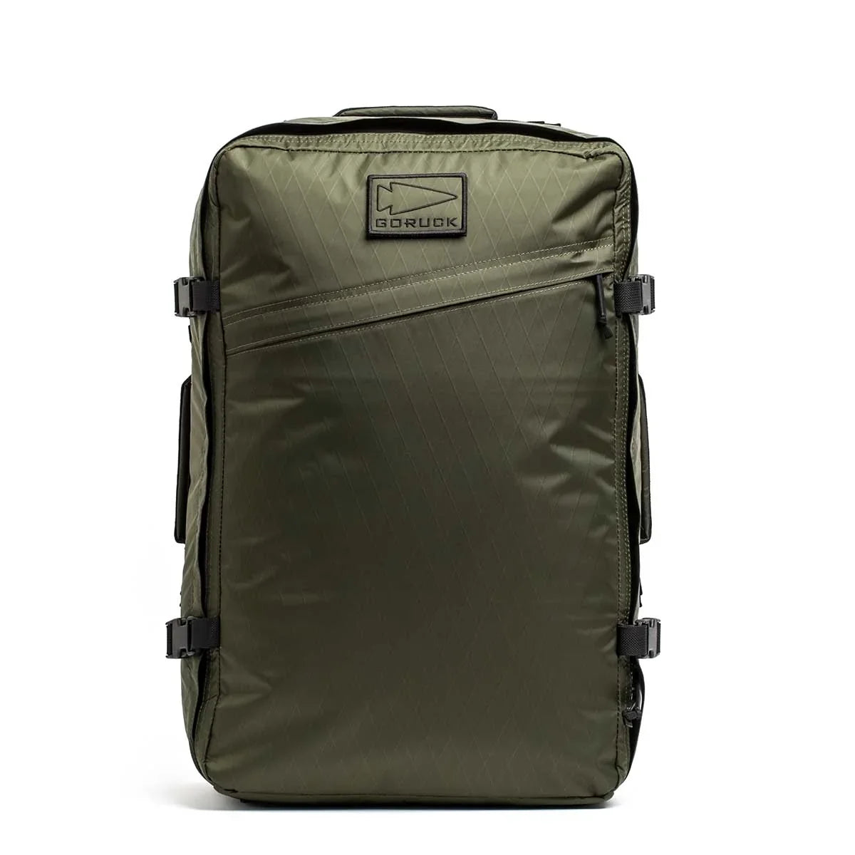 GORUCK dark green XPAC rucksack with front stash pocket, durable outdoor backpack