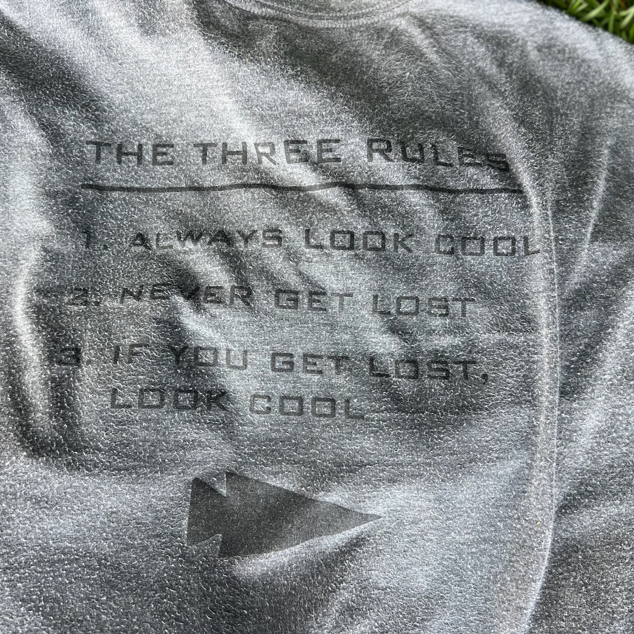 The Three Rules Tee - Unisex Tri-BlendX: a gray GORUCK shirt featuring the printed text,