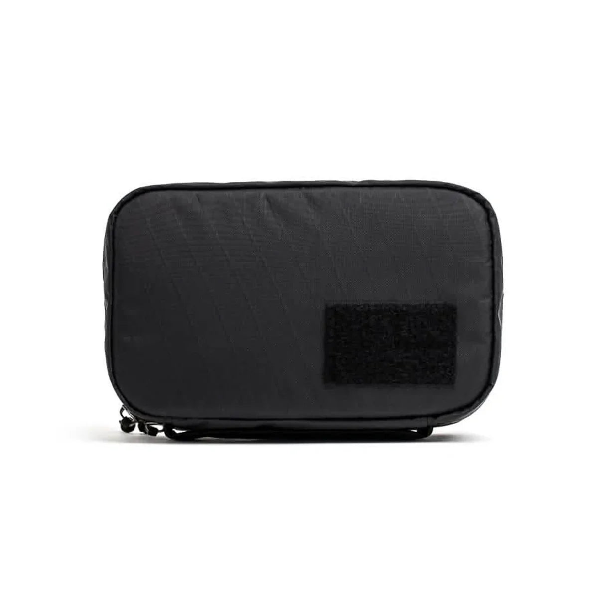 GORUCK black X-PAC field pocket pouch with loop patch on front, photographed on white background