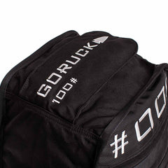 GORUCK 100lb black rucking weight bag with embroidered logo, durable training gear