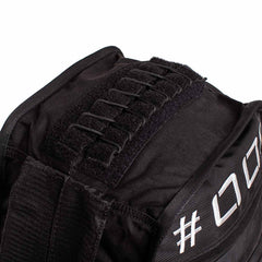 GORUCK 100lb ruck sandbag close-up showing heavy-duty stitching and white embroidered detail