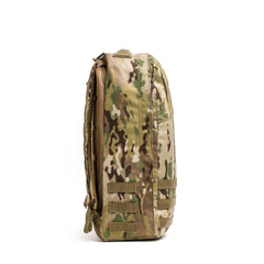 GORUCK MultiCam rucking backpack side view with stash pocket and durable tactical design
