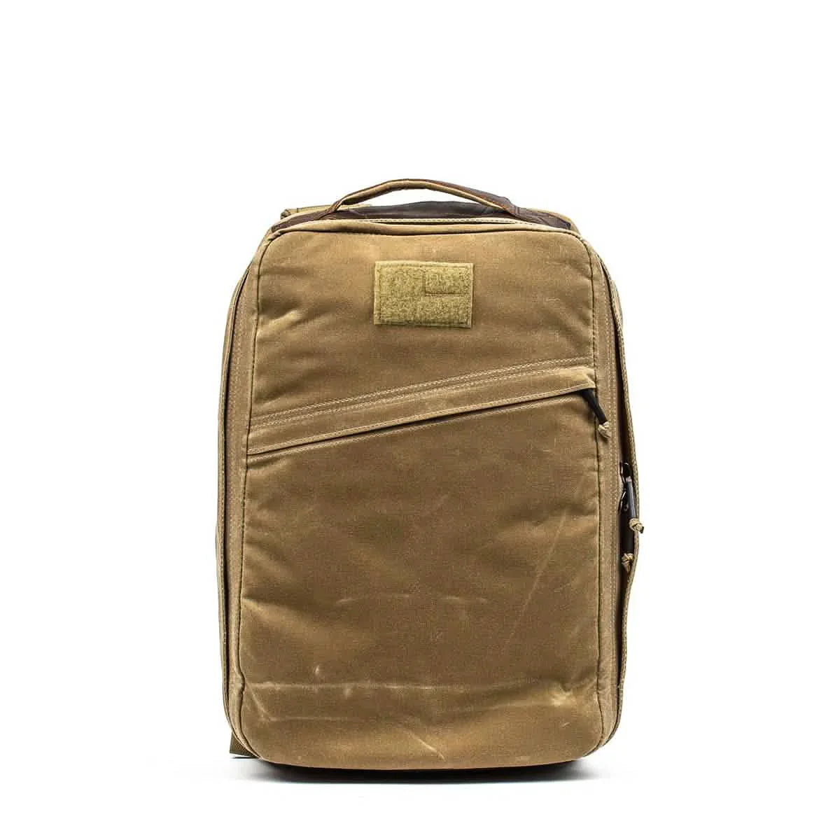 GORUCK Field Tan rucksack, durable tactical backpack with top handle and front zipper pocket