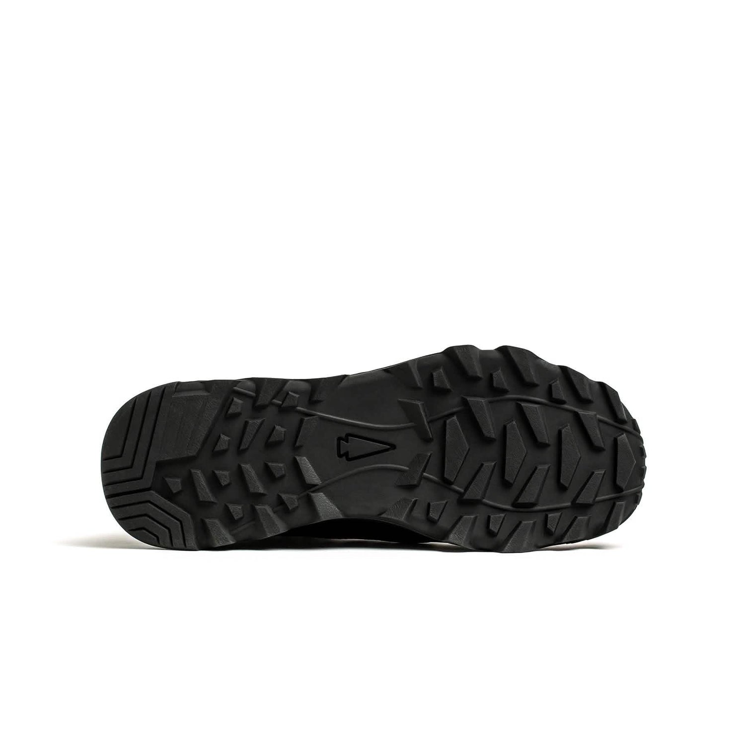 GORUCK rugged black rucking shoe sole with deep tread and arrowhead logo