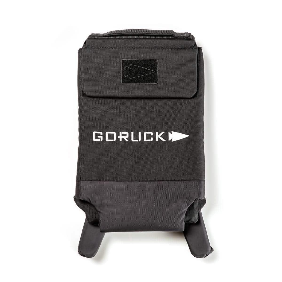 GORUCK black 45lb Ruck Plate Carrier with logo on white background