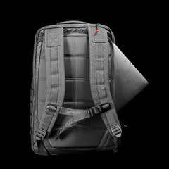 GORUCK Armor Grey rucking backpack with laptop in back sleeve, durable padded straps
