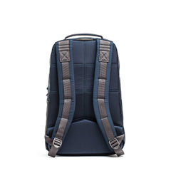 Navy blue Basic Rucker, featuring a padded back and gray adjustable shoulder straps for comfortable rucking, shown from the back and compatible with a ruck plate.