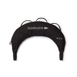 The Bulgarian Sandbag in black weighs 40 pounds, features a crescent shape and three top handles—ideal for versatile sandbag workouts.