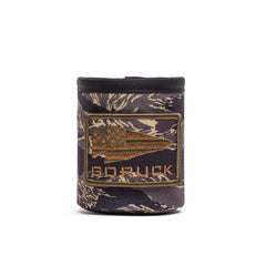 GORUCK beer jacket in tiger stripe camo with embroidered patch and arrowhead logo