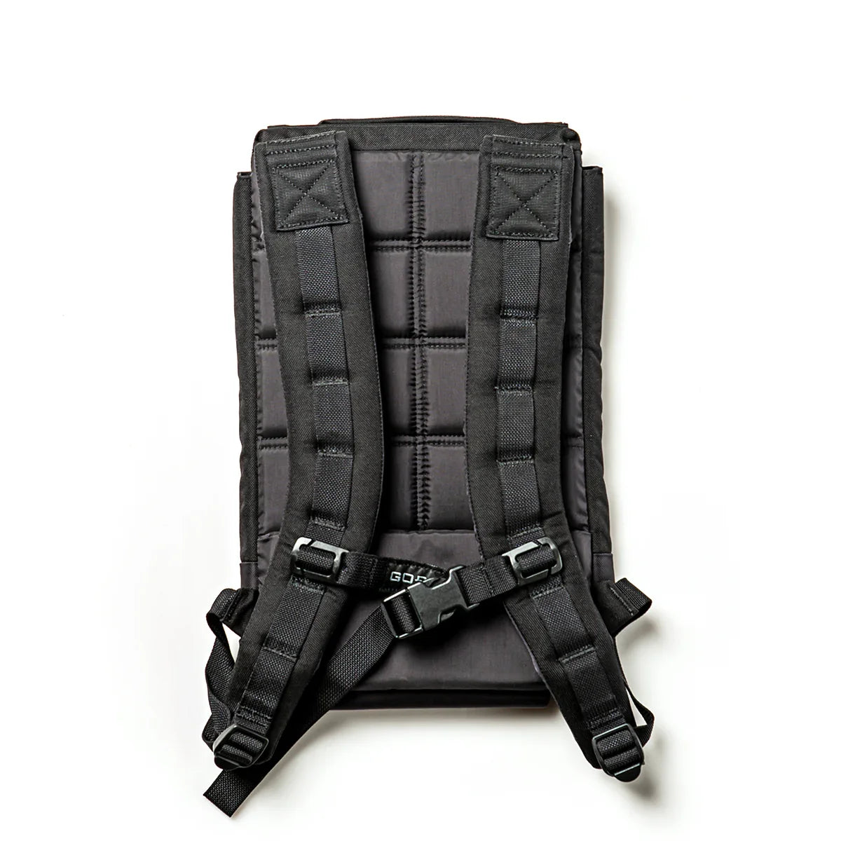GORUCK black ruck plate carrier with padded straps, designed for rucking workouts