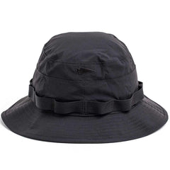 GORUCK black boonie hat with webbing and patch panel, tough outdoor rucking gear