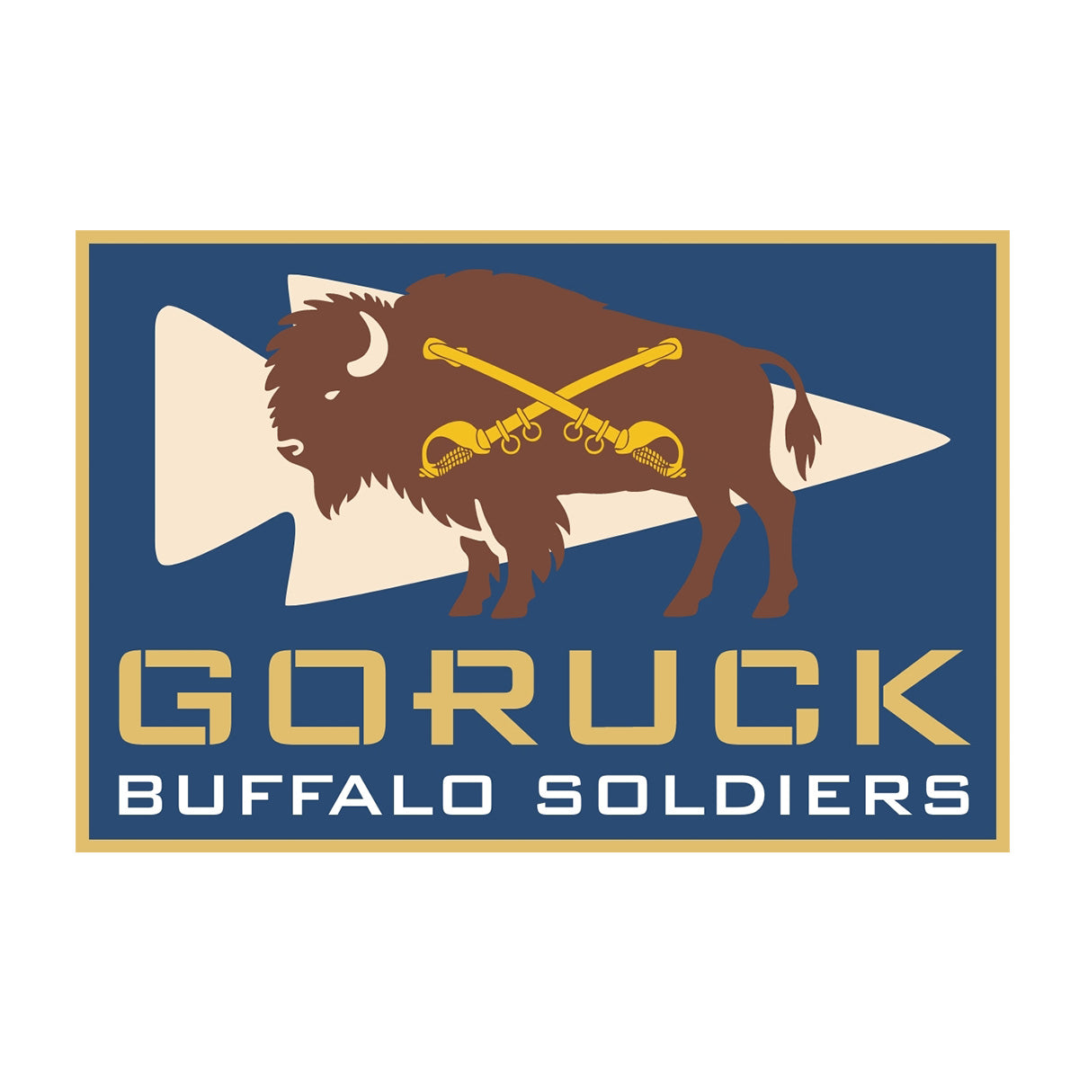 The Patch - Buffalo Soldiers Ruck features a buffalo, two crossed swords, and 