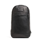 GORUCK Bullet 15L black leather rucksack with front zipper pocket, minimalist design