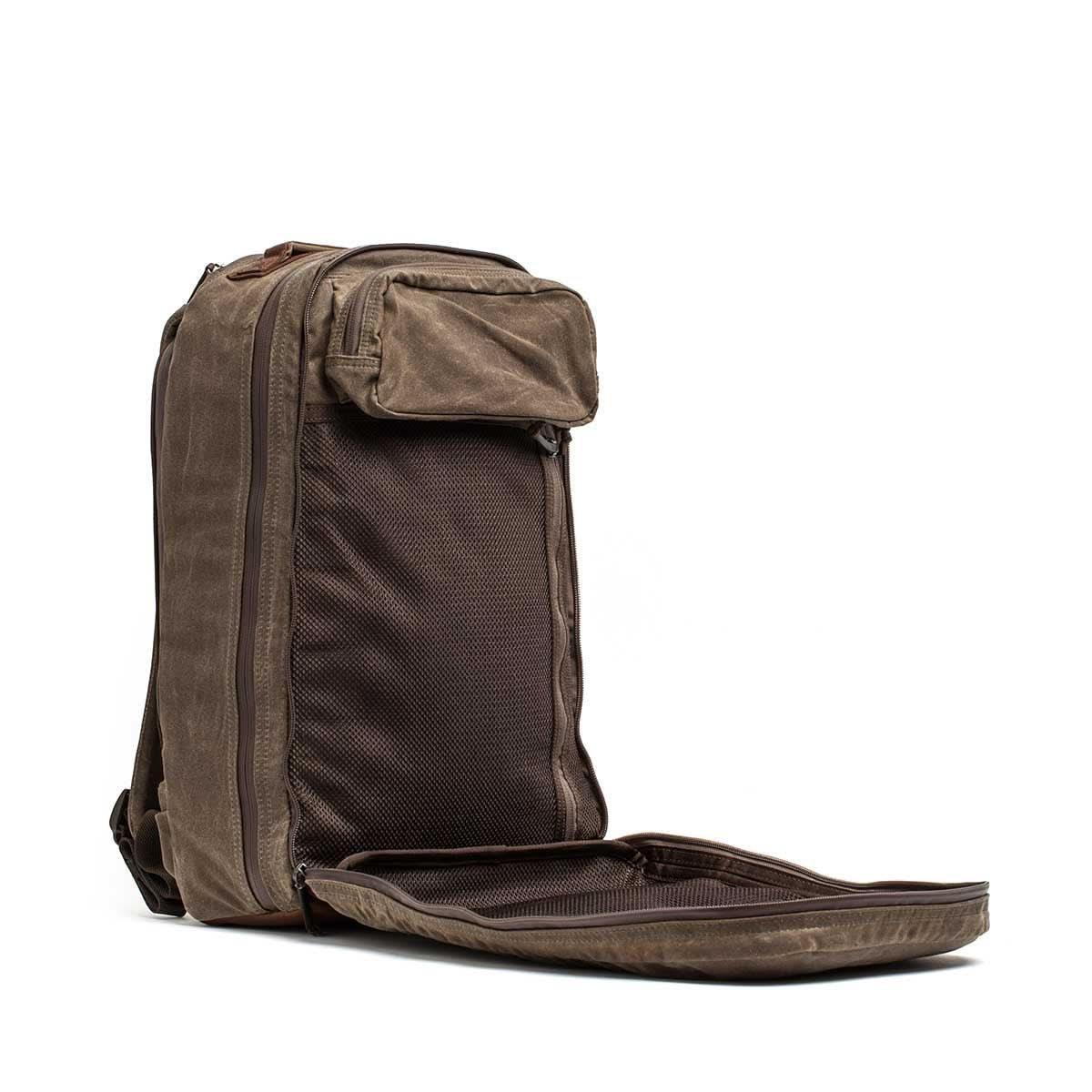 GORUCK Bullet 18L Dual with stash pocket in heritage dark oak, rugged rucking backpack