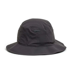 GORUCK charcoal boonie hat with arrowhead patch on white background