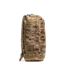 GORUCK GR1 21L Multicam Arid rucksack, side view, rugged tactical backpack