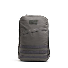 GORUCK Wolf Grey backpack with AquaGuard zipper and front MOLLE webbing, minimalist style
