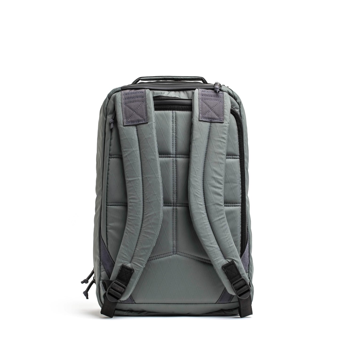 The GR1 USA - Waterproof X-PAC is shown from the back, highlighting its padded shoulder straps and quilted back panel for durability—an ideal gear choice.