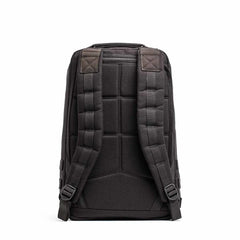 GORUCK black rucksack backpack rear view with padded straps and rugged design