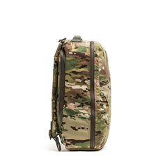 GORUCK GR1 21L XPAC Multicam backpack side view, tough camo rucking gear on white background