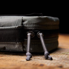 GORUCK rucking gear close-up showing durable zipper pulls on rugged tactical pouch