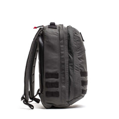 GORUCK GR2 26L Armor Grey Black 1000D tactical rucksack side view on white background