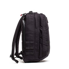 GORUCK GR2 26L black ruck backpack side view with padded straps and MOLLE webbing
