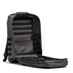 GORUCK GR2 34L Armor Grey Black 1000D rugged open backpack with internal MOLLE webbing