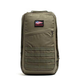 GORUCK GR2 40L Ranger Green backpack with USA flag patch, rugged rucking gear