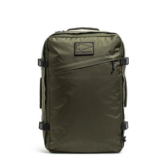 GORUCK dark green XPAC rucksack with front stash pocket and durable zippers