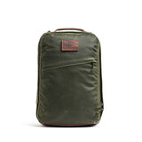 GORUCK Heritage Ruck GR1 21L olive green backpack with leather patch on white background