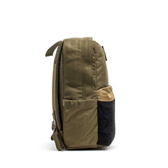 GORUCK Ranger Green and Coyote rugged backpack side view on white background
