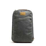 GORUCK Heritage Slate rucksack backpack with front zipper pocket on white background