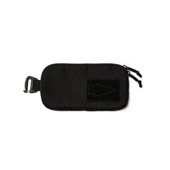 GORUCK black lead sternum strap pouch with arrowhead patch and zipper closure