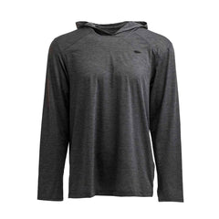 GORUCK men's dark grey performance pullover hoodie with thumbholes, long sleeves