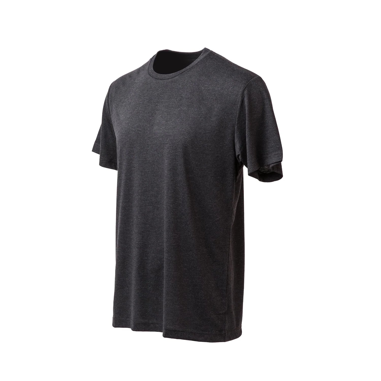 GORUCK men's black short sleeve triblend t-shirt, size L, plain front on white background