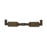 The Padded Hip Belt, shown in brown and laid flat on a white background, features an adjustable fit for comfort during rucking and a durable plastic buckle.