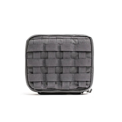 GORUCK padded field pocket in Armor Grey with MOLLE webbing, rugged rucking gear accessory