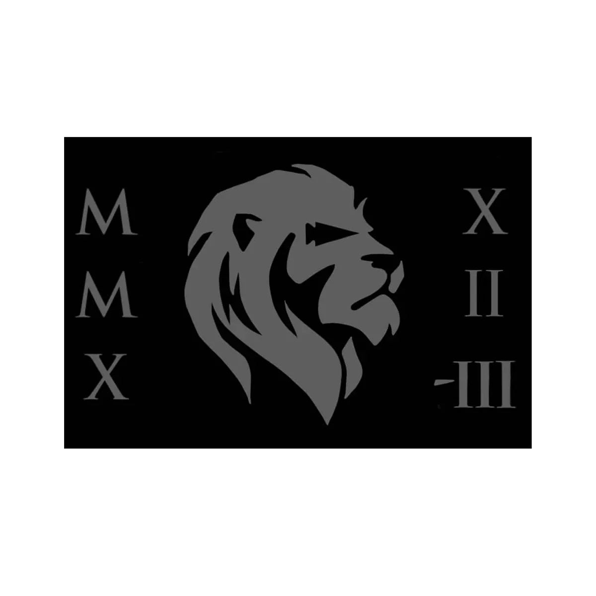 GORUCK Tribe 2022 March patch with lion head and Roman numerals on black background