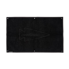 GORUCK large black patchboard with arrowhead outline and metal grommets for rucking gear