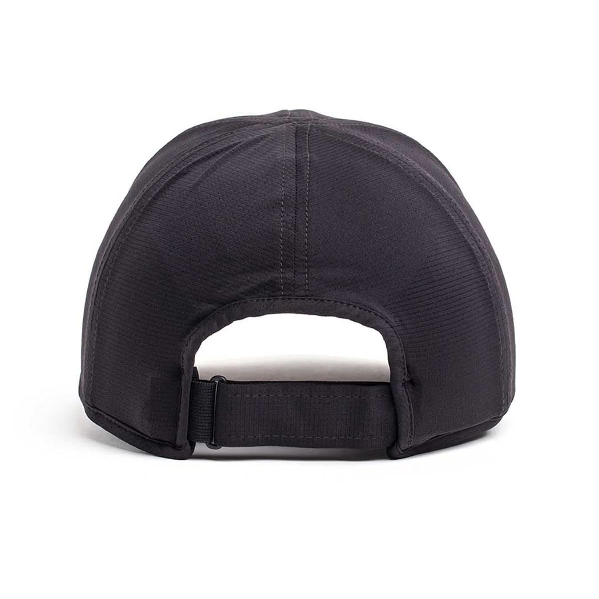 GORUCK black running hat rear view with adjustable strap, tough rucking gear accessory