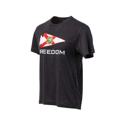 The Florida Freedom Tee - Tri-Blend showcases a striking Florida Flag graphic with "FREEDOM" below—ideal for GORUCK challenges or daily wear.
