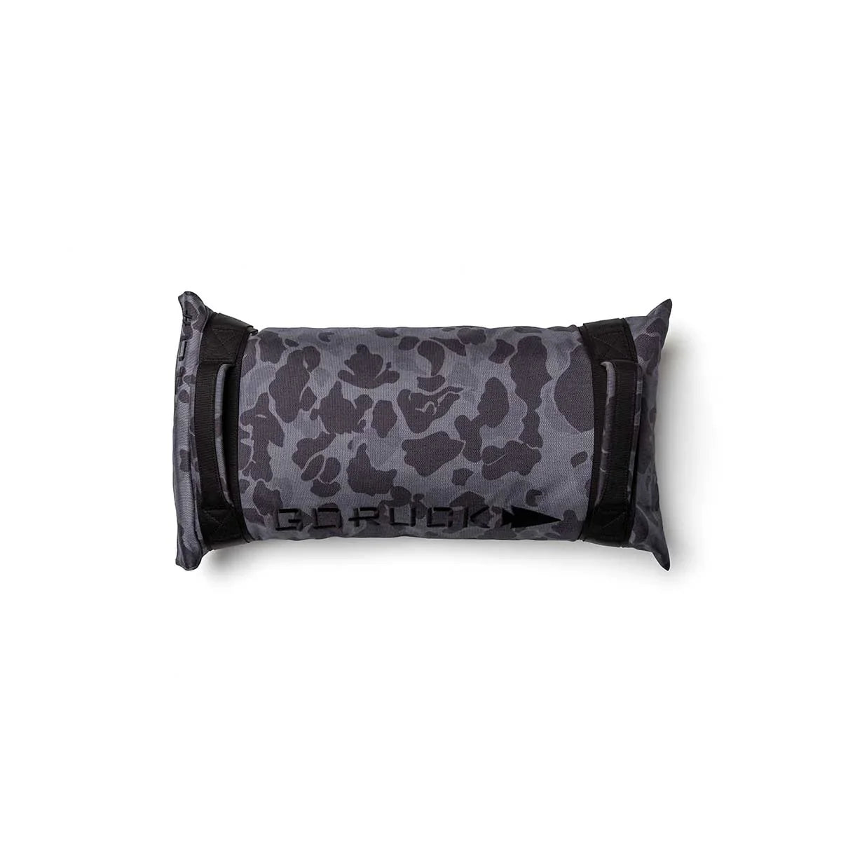 GORUCK 40LB sandbag in black frogskin camo with reinforced handles, fitness training gear