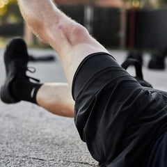 GORUCK slick compression shorts worn outdoors during a fitness or rucking workout