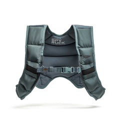 Spy Ruck | Women's Weighted Vest features a grey design with padded shoulder straps, front buckle, and inner "GORUCK SAND VEST" logo—perfect for women wanting comfort and durability in every workout.