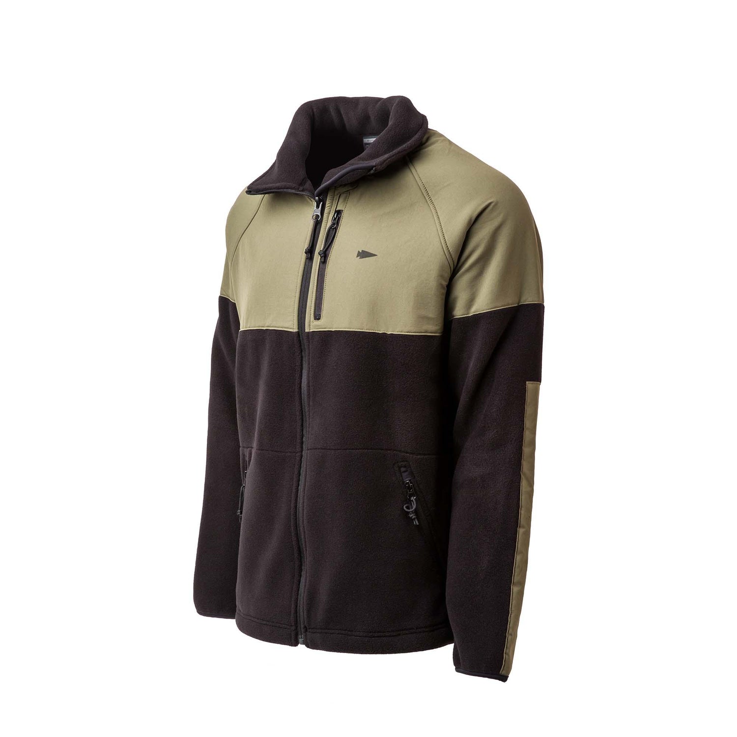 GORUCK Task Force Dagger fleece jacket in black and ranger green with zip pockets